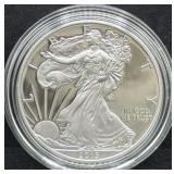 2013-W PROOF SILVER EAGLE - BOX AND COA -