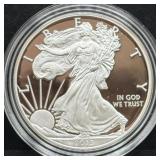 2013-W PROOF SILVER EAGLE - BOX AND COA -