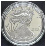 2013-W PROOF SILVER EAGLE - BOX AND COA -