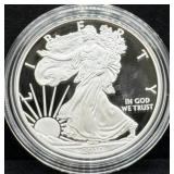 2010-W PROOF SILVER EAGLE - BOX AND COA -