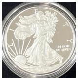 2010-W PROOF SILVER EAGLE - BOX AND COA