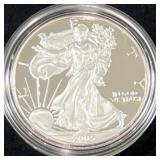 2005-W PROOF SILVER EAGLE - BOX AND COA