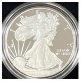 2010-W PROOF SILVER EAGLE - BOX AND COA