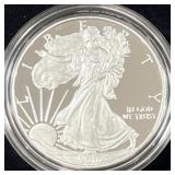 2010-W PROOF SILVER EAGLE - BOX AND COA