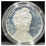 2009 ABE LINCOLN COMM. PROOF SILVER DOLLAR
