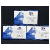 (3) 2006 STATE QUARTERS PROOF SETS -