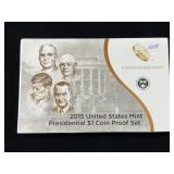 2015 U.S. MINT PRESIDENTIAL DOLLAR PROOF SET -