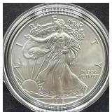 2019 UNC SILVER EAGLE - BOX AND COA