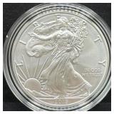 2019 UNC SILVER EAGLE - BOX AND COA