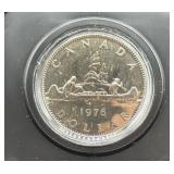 1976 CANADA "CANOE" NICKEL DOLLAR - PRESENTATION