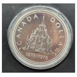 1976 CANADA "LIBRARY OF PARLIMENT" SILVER DOLLAR