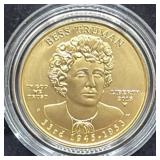 2015 "BESS TRUMAN" FIRST SPOUSE GOLD UNC COIN -