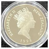 2998 DUNEDIN PROOF $5 COIN - NEW ZEALAND MINT