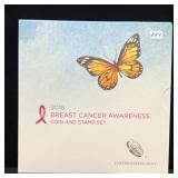 2018 BREAST CANCER AWARENESS COIN & STAMP SET