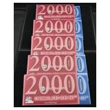 (5) 2000-P & D UNC COIN SETS
