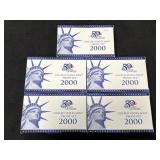 (5) 2000 U.S. MINT PROOF SETS