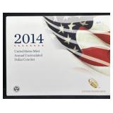2014 ANNUAL UNC DOLLAR COIN SET - (1) SILVER EAGLE