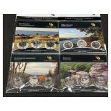 (5) AMERICA THE BEAUTIFUL QUARTERS 3-COIN SET