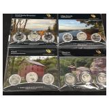 (5) AMERICA THE BEAUTIFUL QUARTERS 3-COIN SET