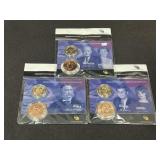 (3) PRESIDENTIAL $1 COIN AND 1ST SPOUSE MEDAL SET