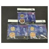 (3) PRESIDENTIAL $1 COIN AND 1ST SPOUSE MEDAL SET