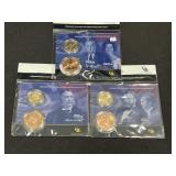 (3) PRESIDENTIAL $1 COIN AND 1ST SPOUSE MEDAL SET