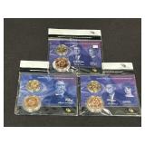 (3) PRESIDENTIAL $1 COIN AND 1ST SPOUSE MEDAL SET