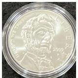 2009 ABRAHAM LINCOLN COMM. UNC SILVER DOLLAR -