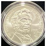 2009 ABRAHAM LINCOLN COMM. UNC SILVER DOLLAR -