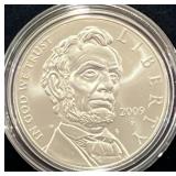 2009 ABRAHAM LINCOLN COMM. UNC SILVER DOLLAR -