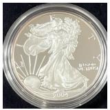 2004-W PROOF SILVER EAGLE - BOX AND COA