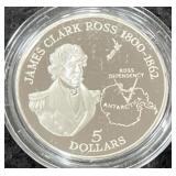 1995 NEW ZEALAND EXPLORER COIN "JAMES CLARK ROSS"-