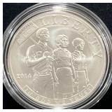 2014 CIVIL RIGHTS ACT OF 1964 UNC SILVER DOLLAR -