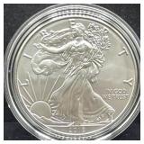 2018 UNC SILVER EAGLE W/BOX AND COA