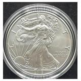 2018 UNC SILVER EAGLE W/BOX AND COA