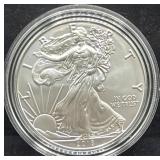 2018 UNC SILVER EAGLE W/BOX AND COA