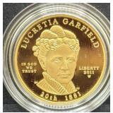 2011 "LUCRETIA GARFIELD" FIRST SPOUSE GOLD PROOF