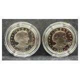 (2) 1999 SUSAN B. ANTHONY PROOF DOLLARS -