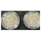 (2) 1999 SUSAN B. ANTHONY PROOF DOLLARS -