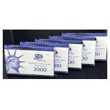 (5) 2000 U.S. MINT PROOF SETS