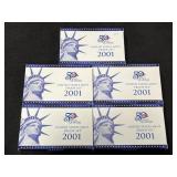 (5) 2001 U.S. MINT PROOF SETS
