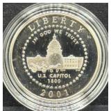2001 CAPITOL VISITOR CENTER PROOF CLAD HALF DOLLAR