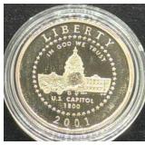 2001 CAPITOL VISITOR CENTER PROOF CLAD HALF DOLLAR