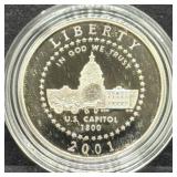 2001 CAPITOL VISITOR CENTER PROOF CLAD HALF DOLLAR