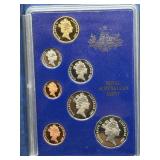 1987 AUSTRALIAN PROOF MINT COIN SET - BOX AND COA