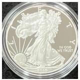 2010-W PROOF SILVER EAGLE - BOX AND COA