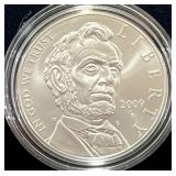 2009 ABRAHAM LINCOLN COMM. UNC SILVER DOLLAR -