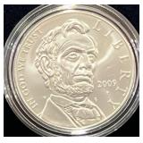 2009 ABRAHAM LINCOLN COMM. UNC SILVER DOLLAR -