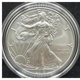 2018 UNC SILVER EAGLE W/BOX AND COA