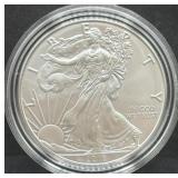 2018 UNC SILVER EAGLE W/BOX AND COA
